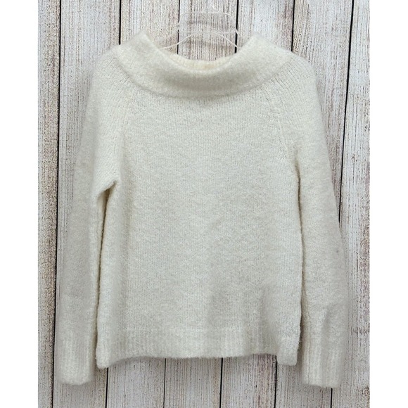 Anthropologie MOTH Sweater Size Medium Chunky Alpaca‎ Pullover Boucle Mock Neck - Picture 1 of 8
